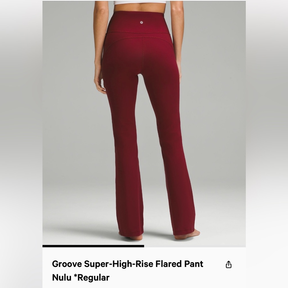 Lululemon red merlot groove pants Nulu